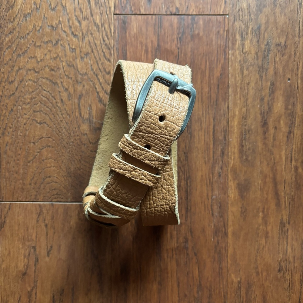 Vintage Ed Hardy Y2K Tan Leather Belt | Size S | Love Kills Slowly